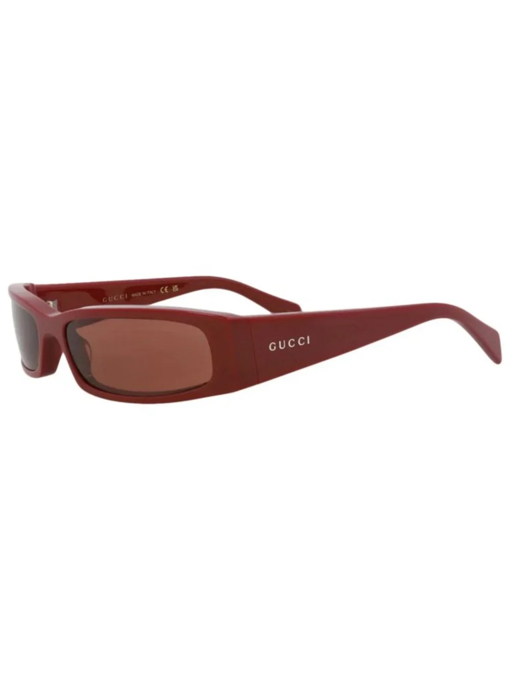New Gucci Women's Sunglasses Square Rectangle Recycled Acetate Frame Mens Brown